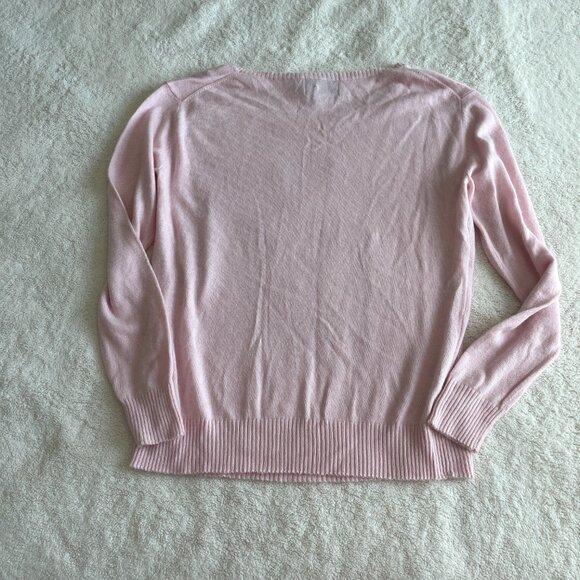 Wildfox White Label Sequin Love Potion Pink Sweater Round Neck Oversized Small - Picture 3 of 4